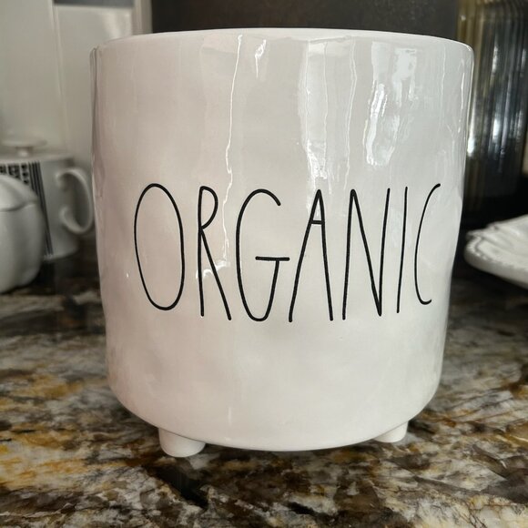 New Rae Dunn Footed Artisan Collection by Magenta “Organic" Large Flower Planter - Picture 2 of 7